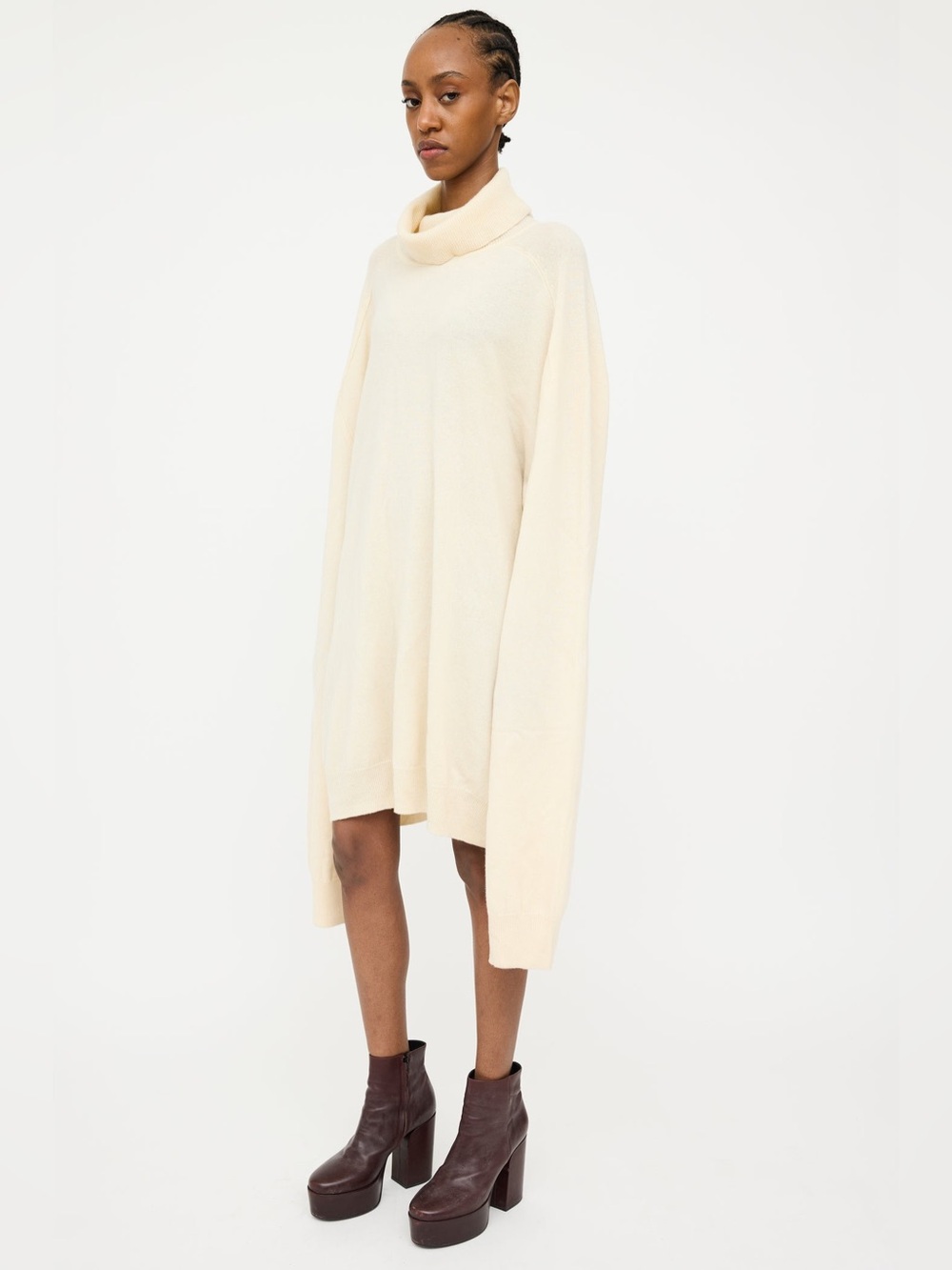 *AS IS* Maison Martin Margiela X H&M Cream Cashmere Super Oversized Turtleneck